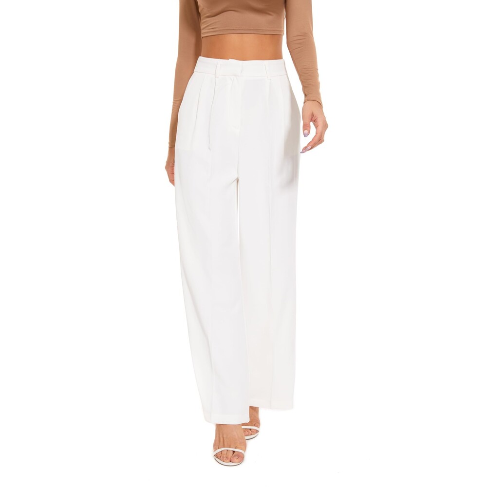 Wide Leg Pants, High Elastic Waist (XS)